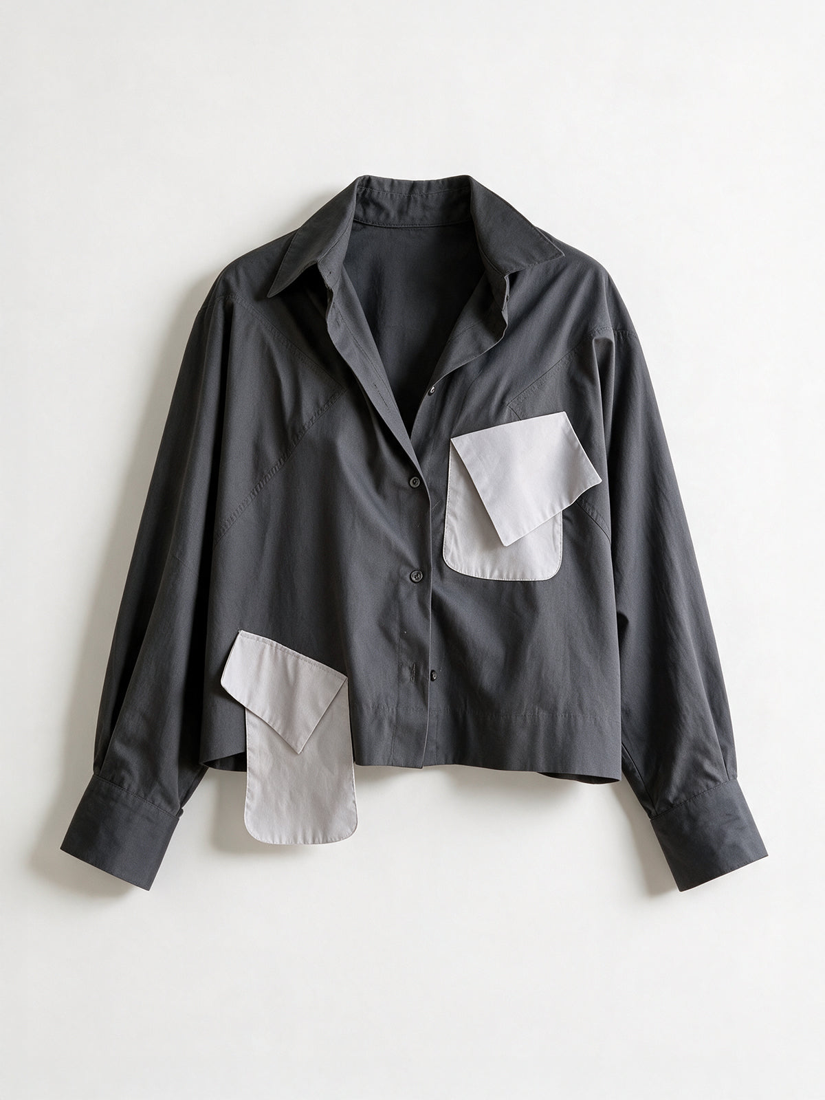 Breeze Poplin Koyu Gri Gömlek