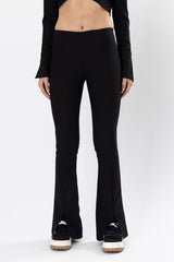Black Slit Pants