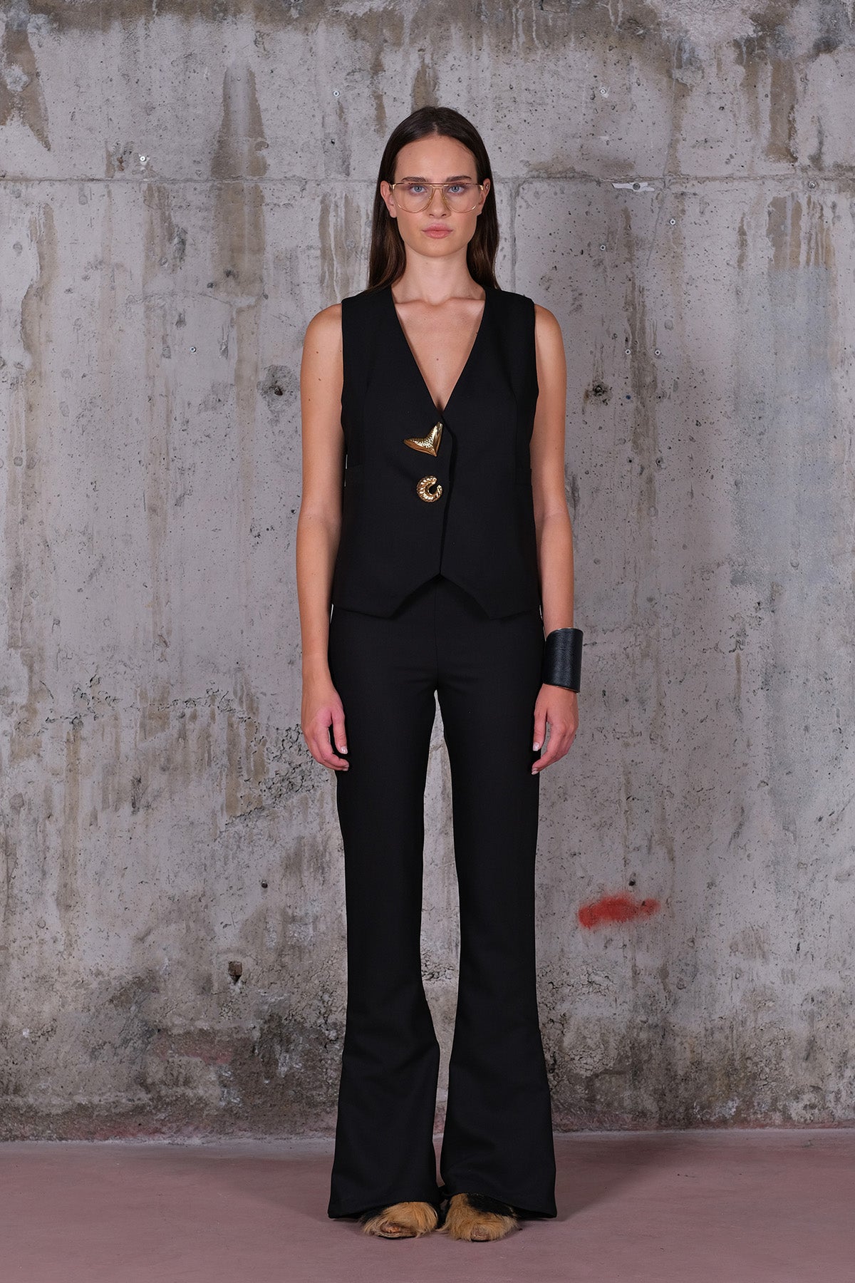 Tight Black Zippered Pants