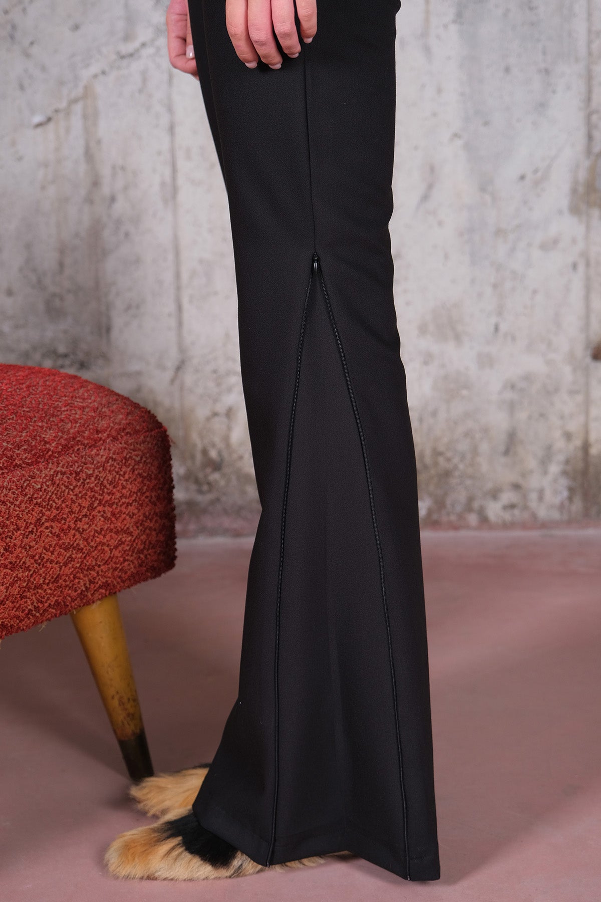 Tight Black Zippered Pants