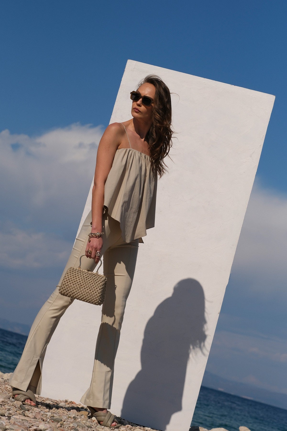 Linen Strapless Blouse