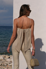 Linen Strapless Blouse