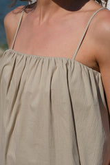 Linen Strapless Blouse