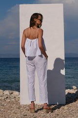 Linen White Pants