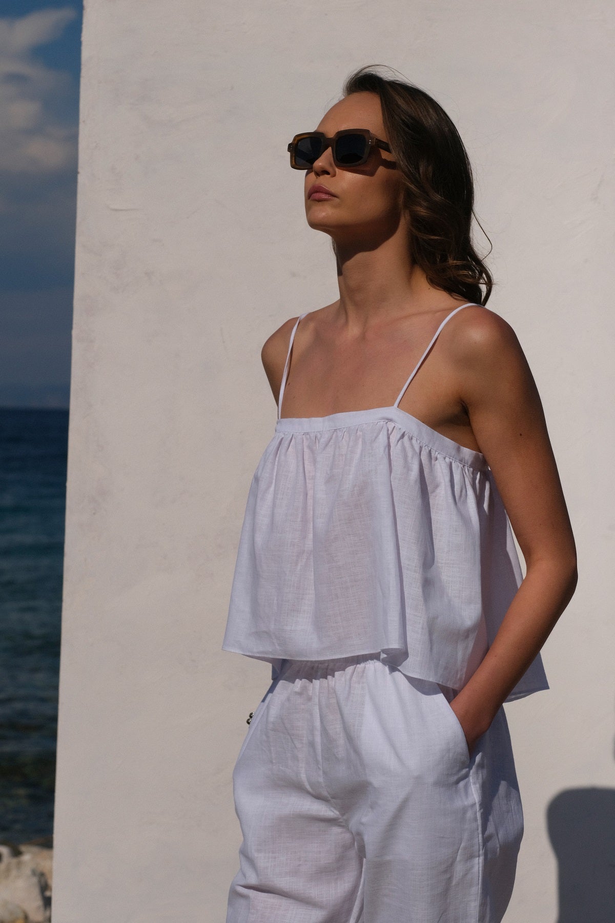 Linen White Blouse