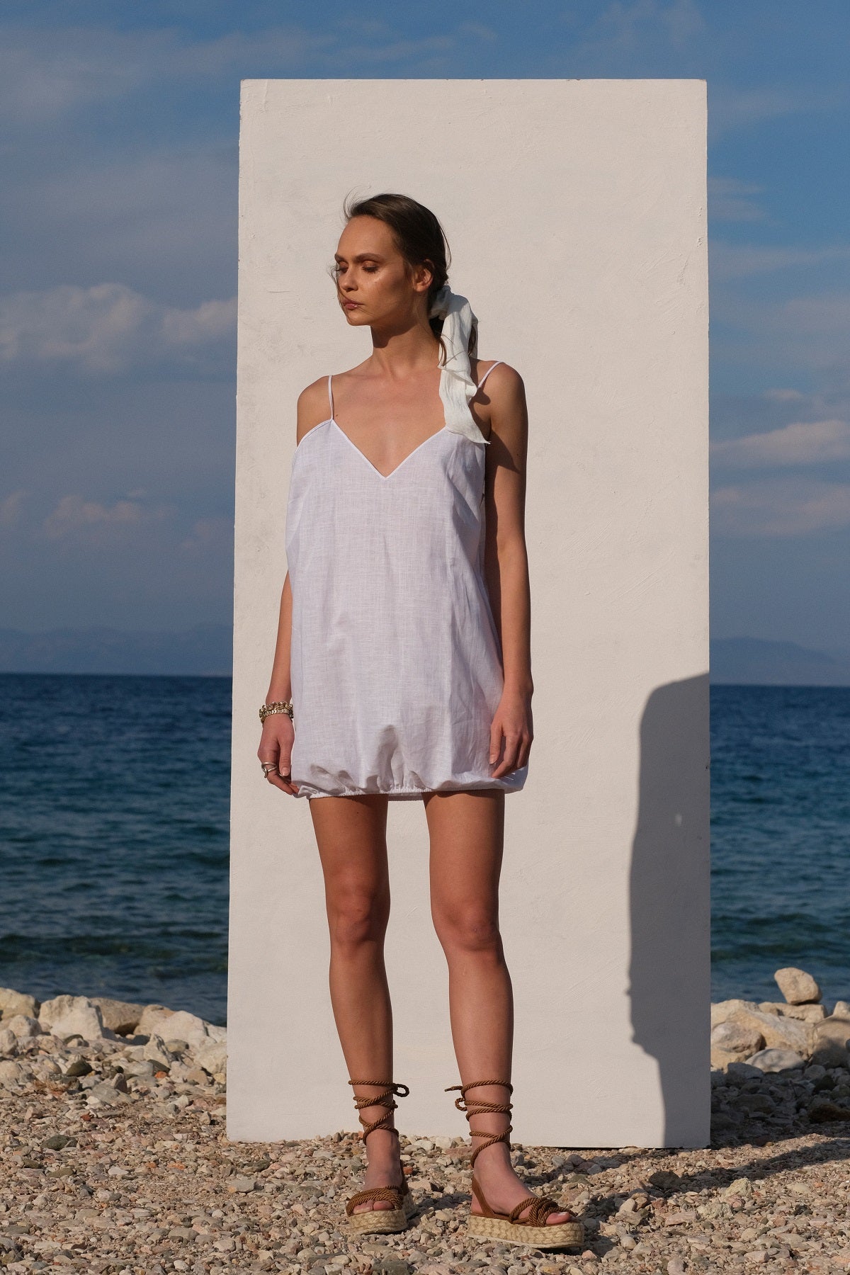 White Linen Dress