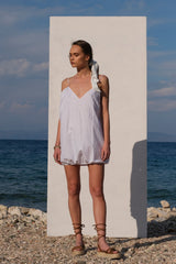 White Linen Dress