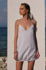 White Linen Dress