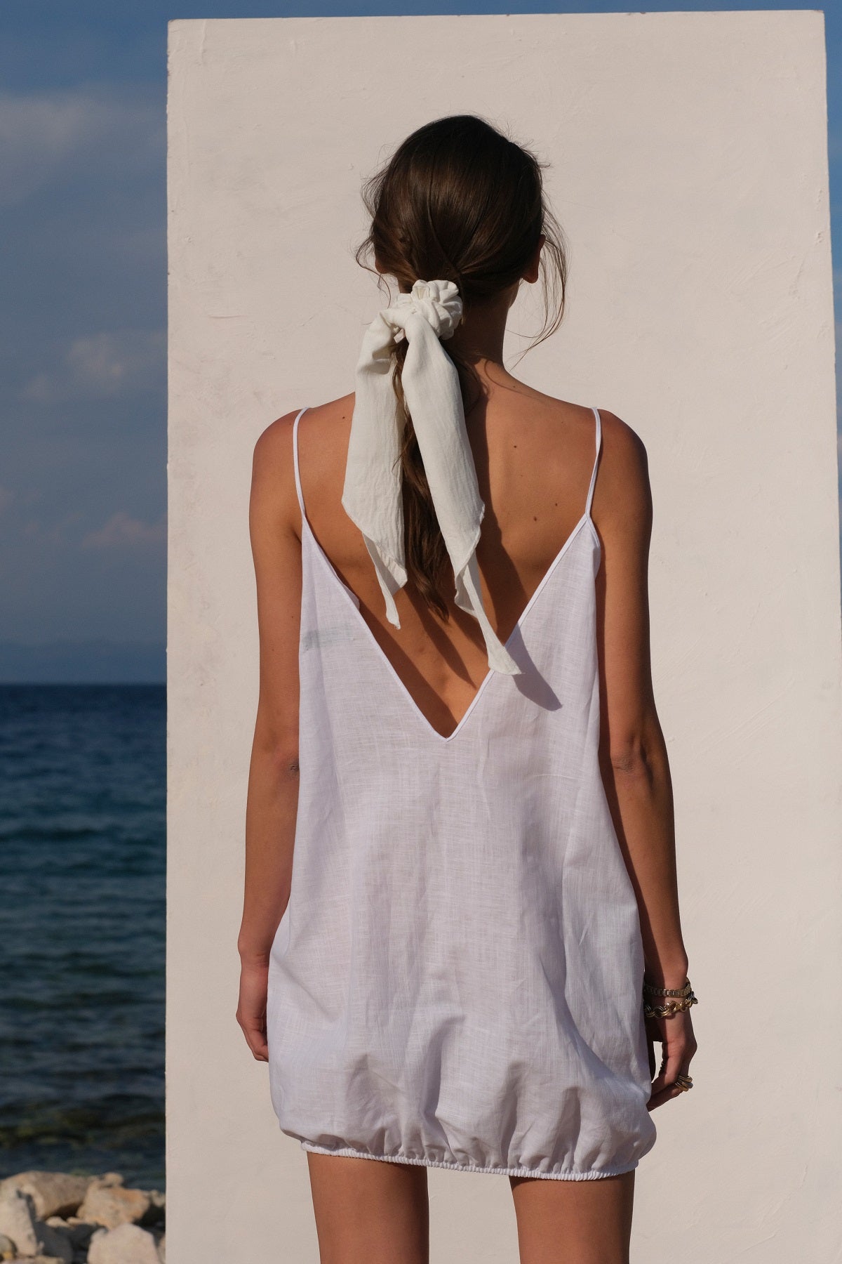 White Linen Dress