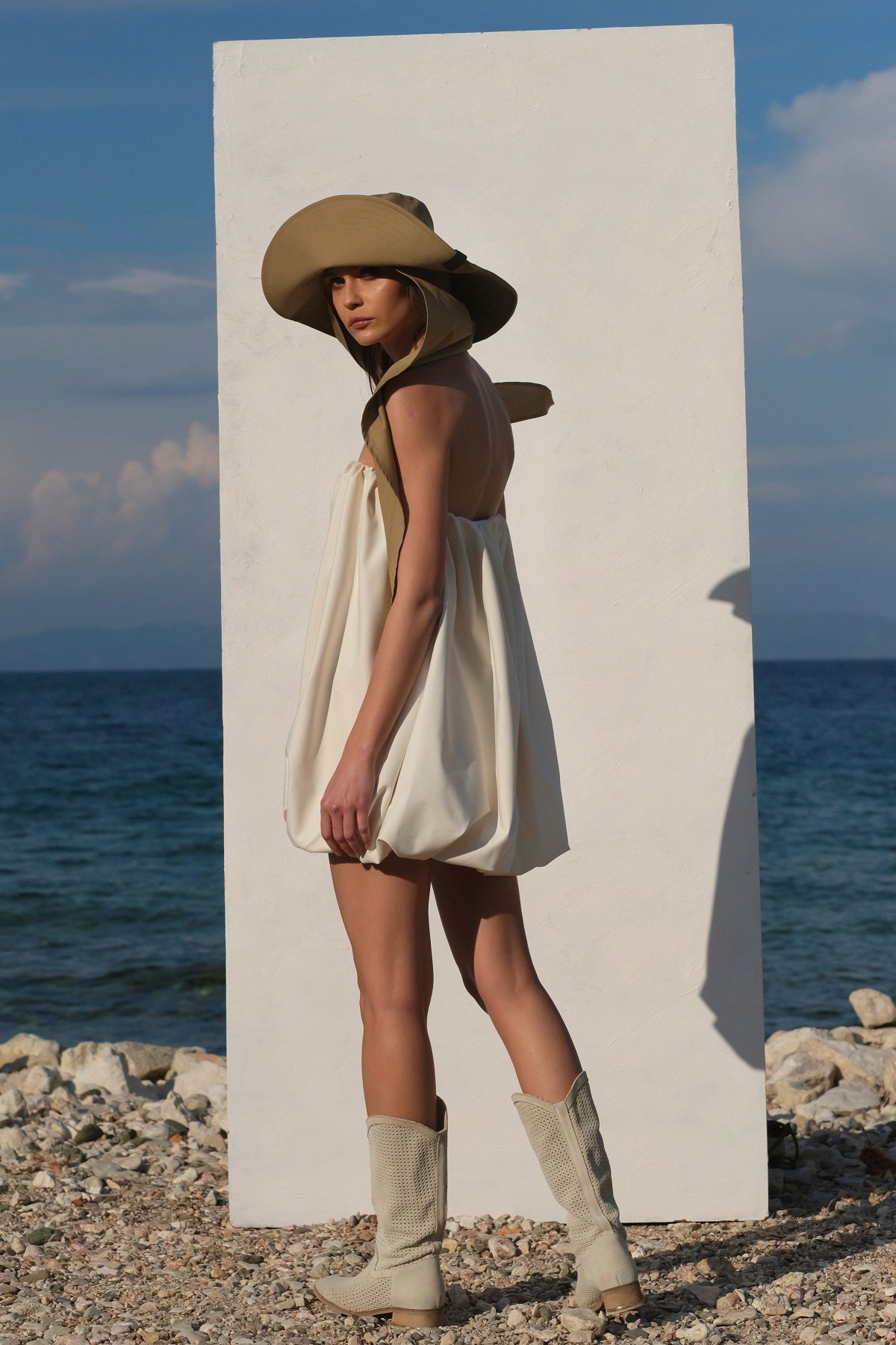 Ecru Balloon Dress