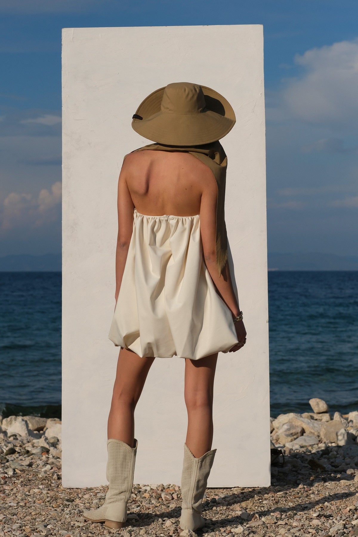 Ecru Balloon Dress