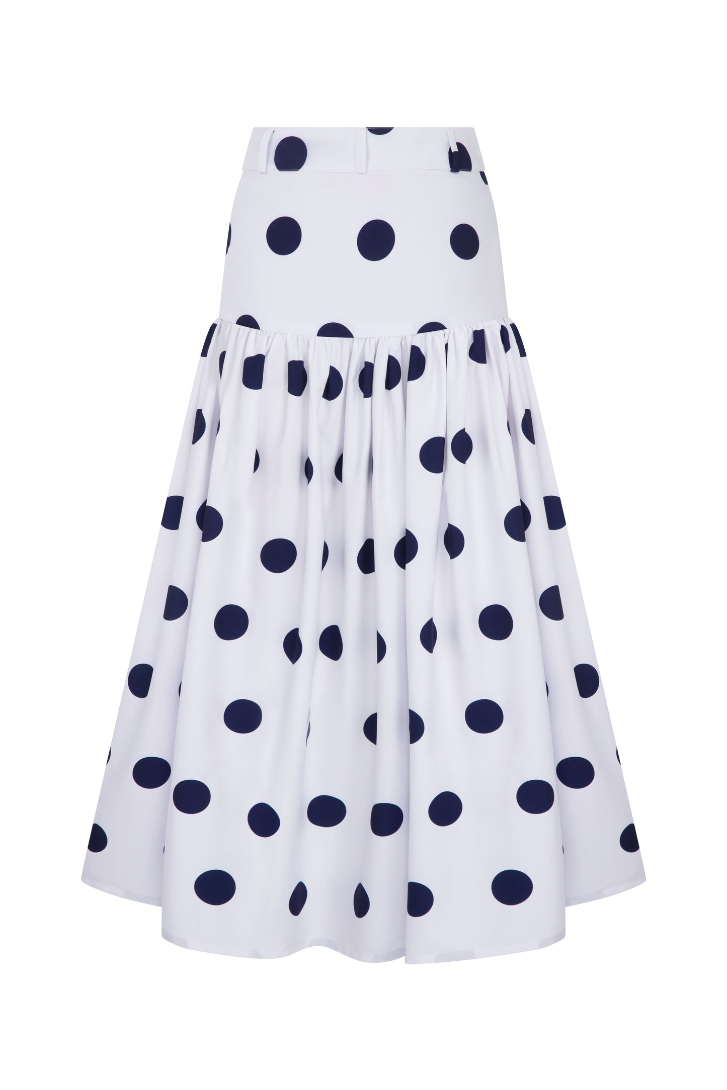 Navy dot lea Skirt