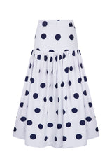 Navy dot lea Skirt