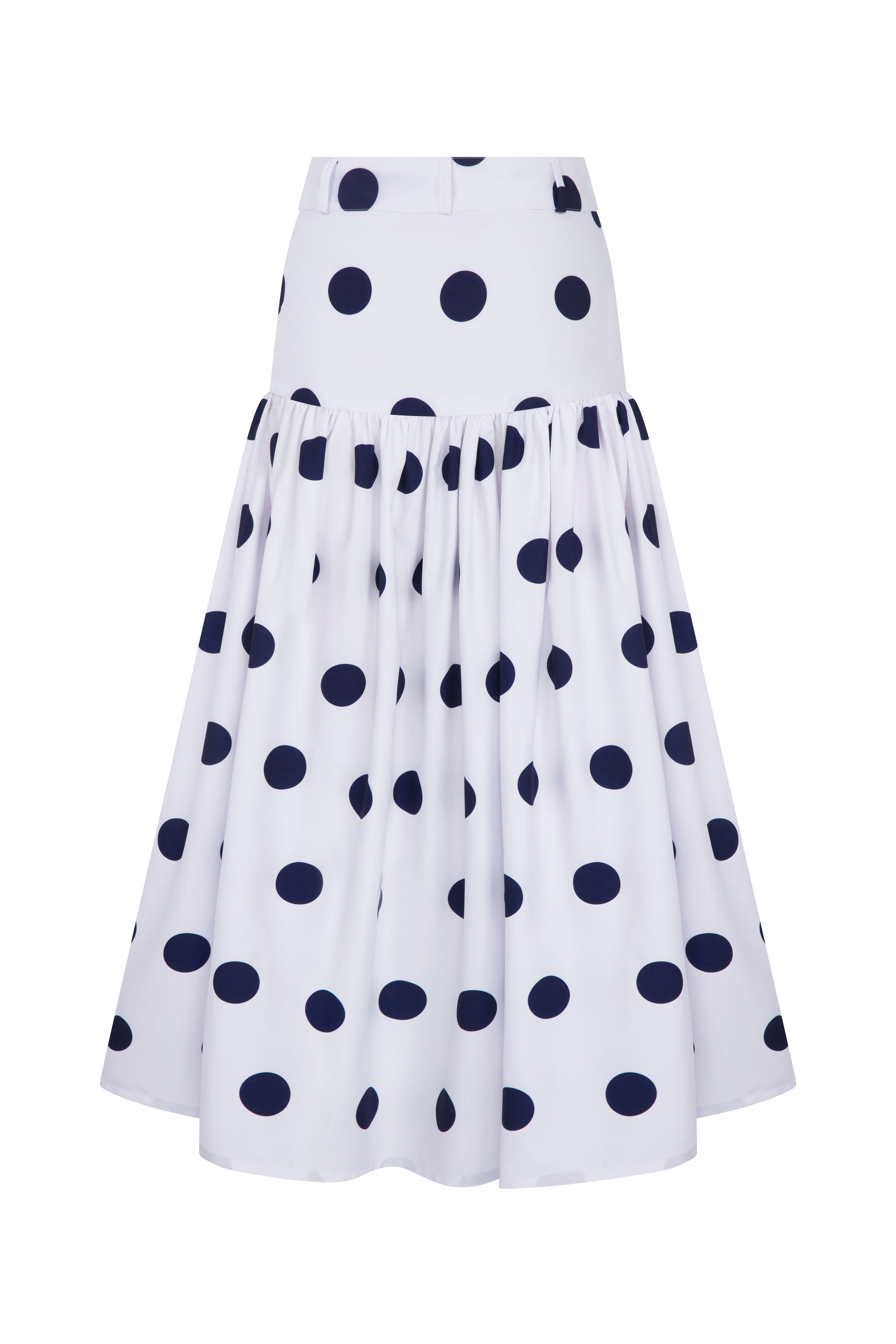 Navy dot lea Skirt