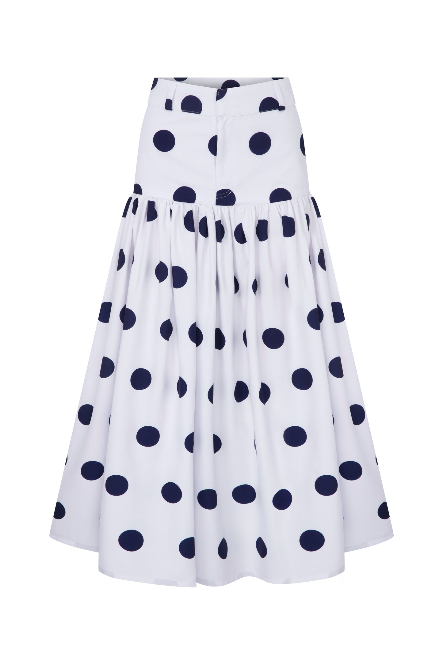 Navy dot lea Skirt