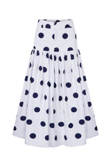 Navy dot lea Skirt
