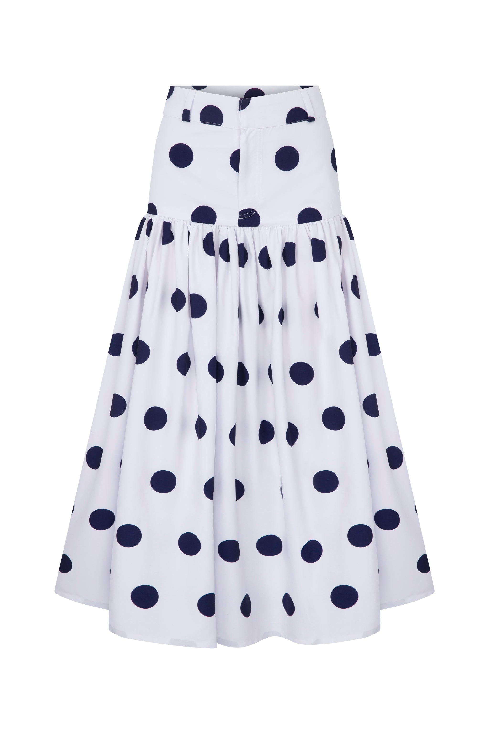 Navy dot lea Skirt