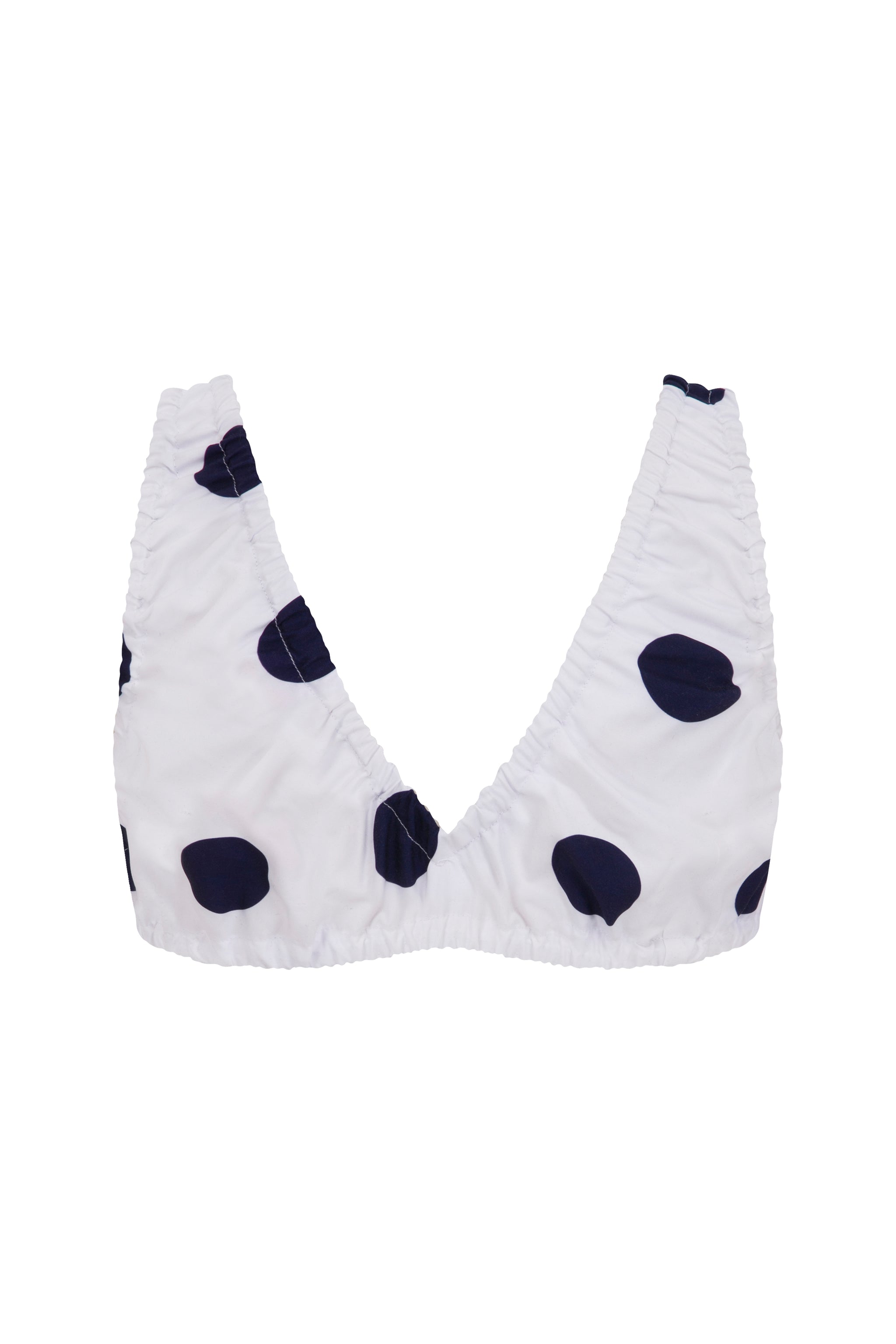 Navy dot lea Top