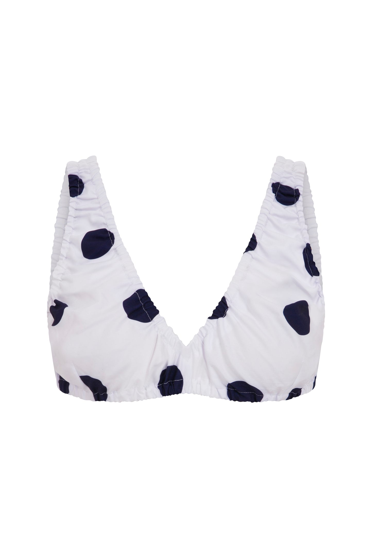 Navy dot lea Top