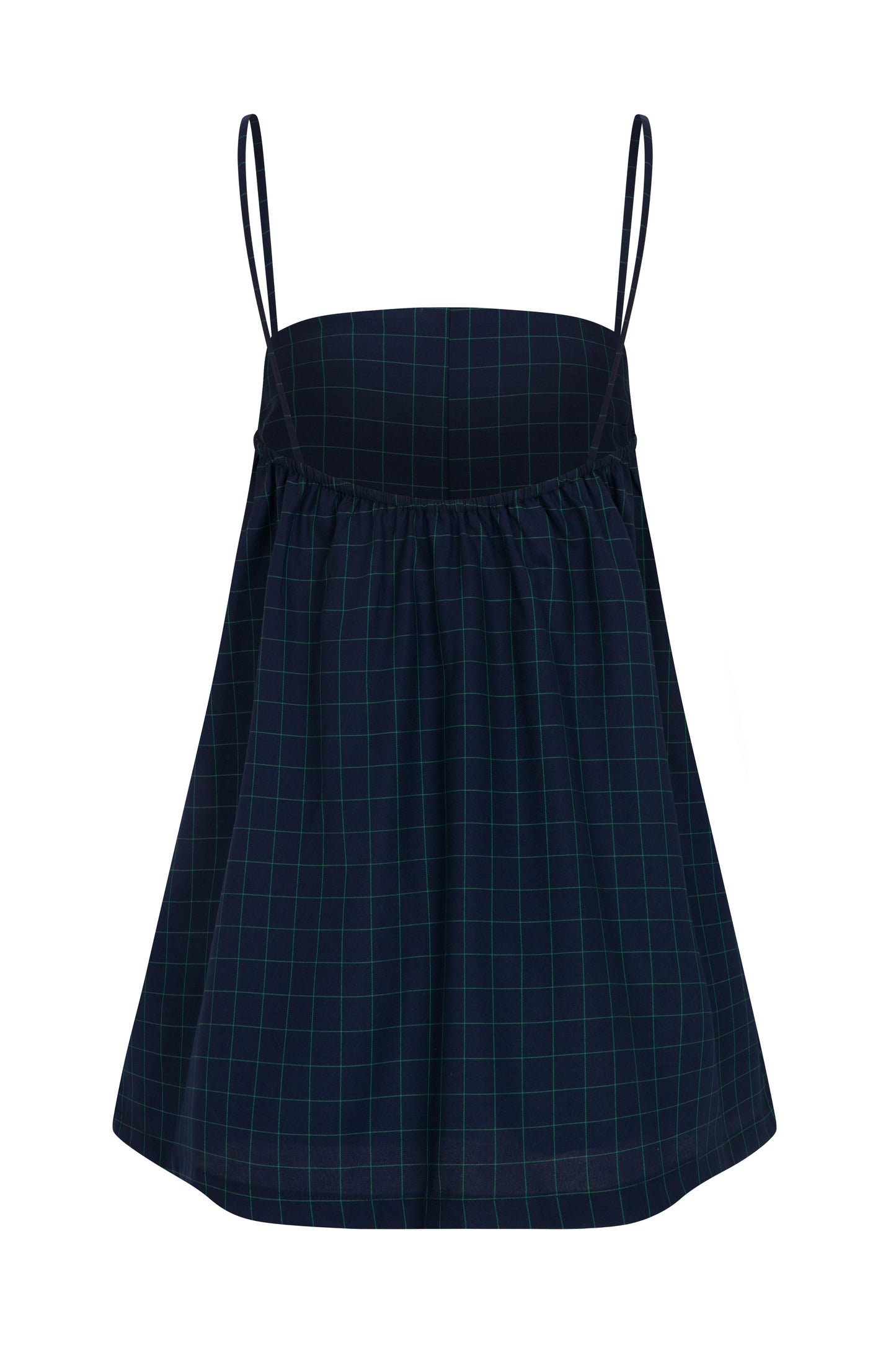 Navy grid lea