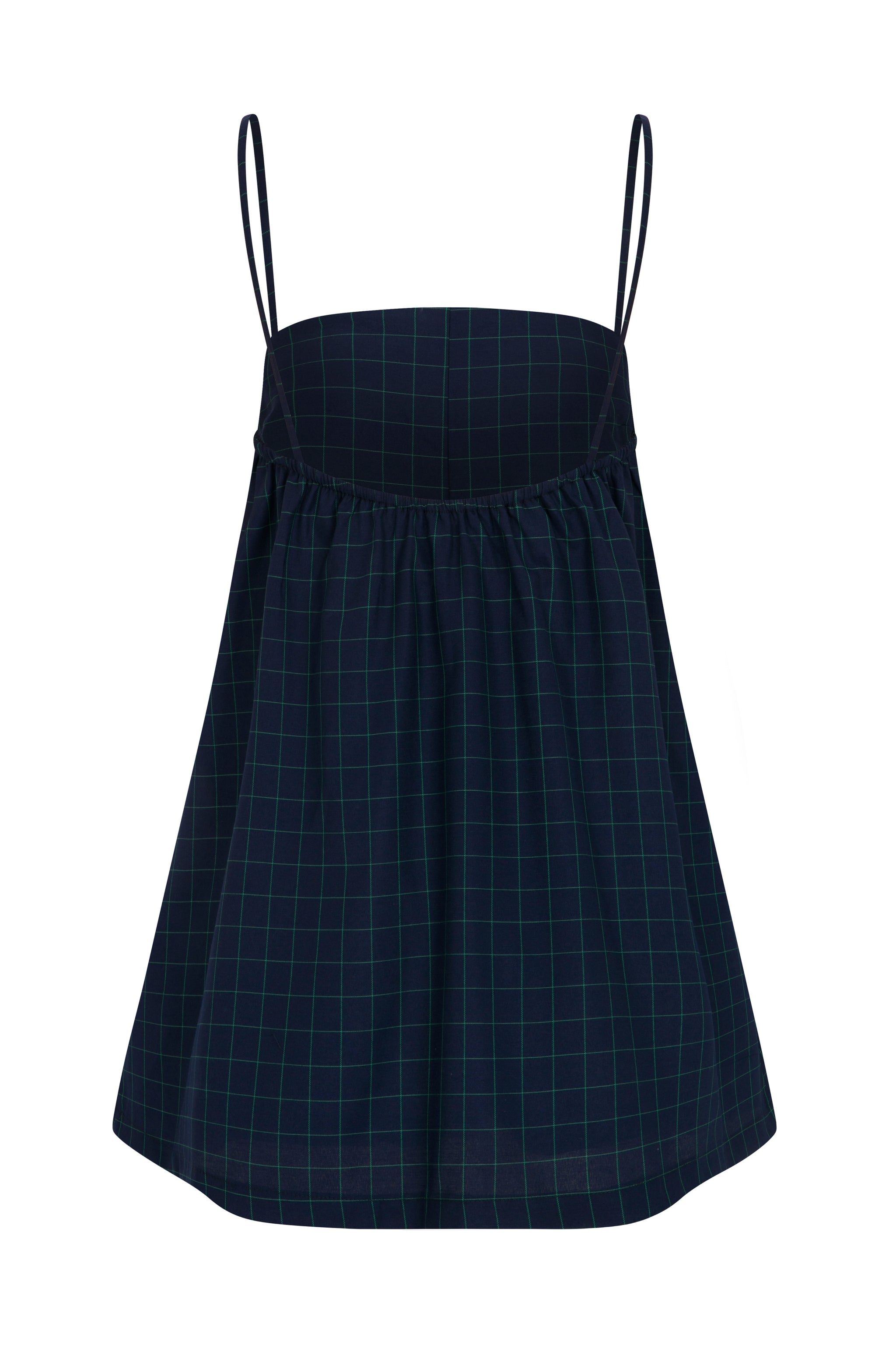 Navy grid lea